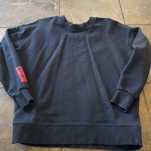 Black lululemon perfectly oversized crew